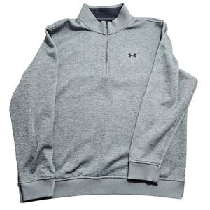 Under Armour Storm ColdGear Pullover Mens XXL Gray Heathered 1/4 Zip Sweater